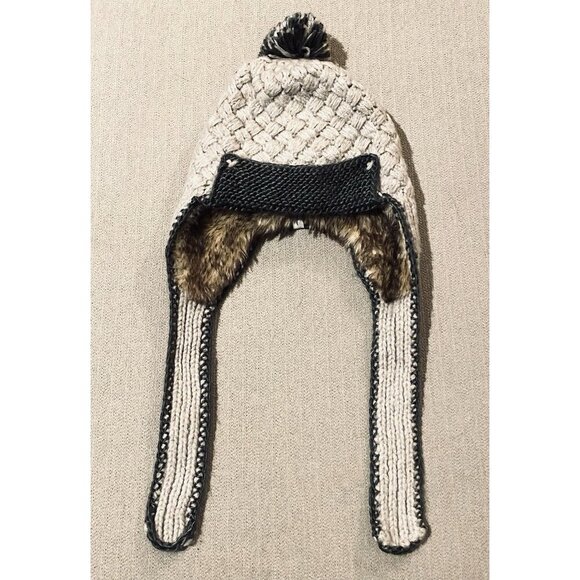 Pistil Hat Womens One Size Beige Olive Green Earflap Fur Lined Winter Outdoor - Picture 1 of 7